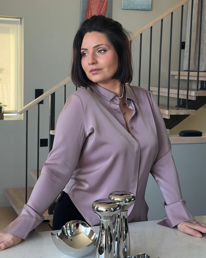 Tykk silkeskjorte – Lina